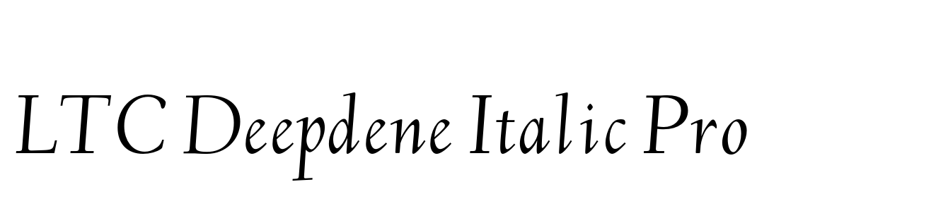 LTC Deepdene Italic Pro